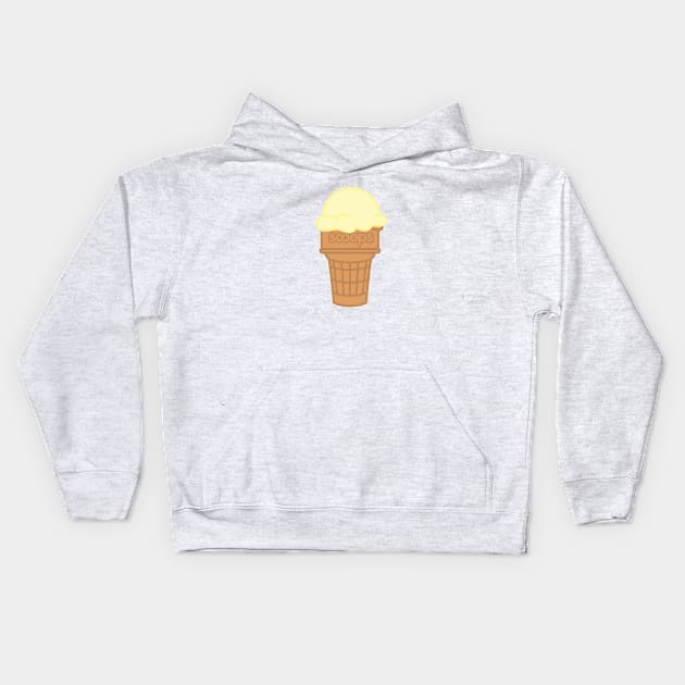 Cone - Vanilla Kids Hoodie by ScoopsBrand